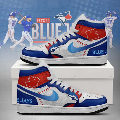 [FLASH SALE] NEW CUSTOMIZED MLB12 TR BLUE JAYS AIR JORDAN SNEAKERS