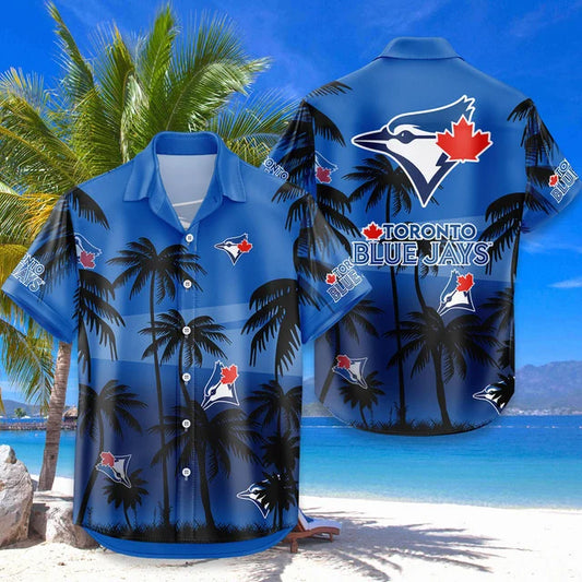 [FLASH SALE] NEW CUSTOMIZED MLB12 TBJ TORONTO BLUE JAYS UNISEX HAWAIIAN SHIRT & SHORTS SET