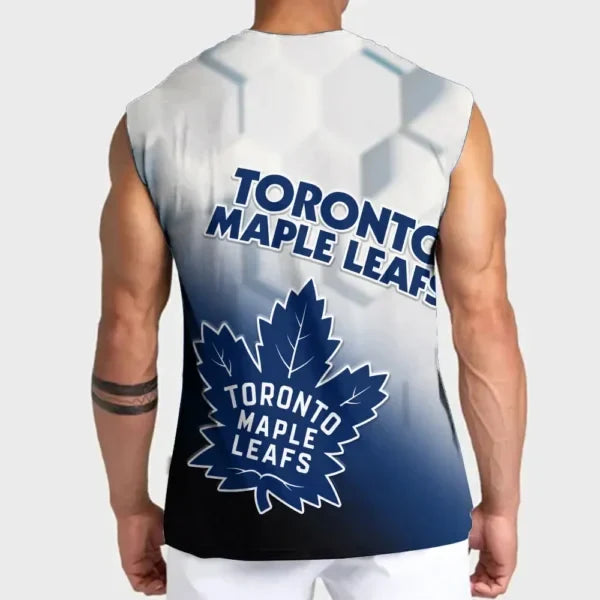 [SUPER SALE] NEW CUSTOMIZED NHL23 TML TORONTO MAPLE LEAFS TANK TOP & GYM SHIRT