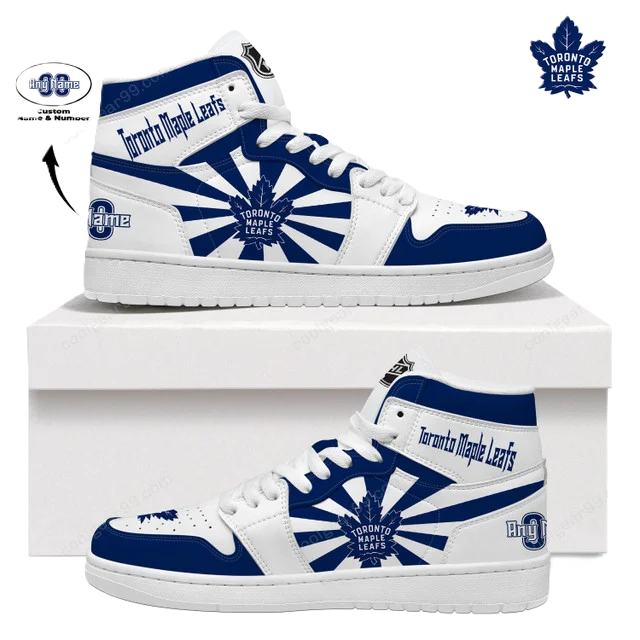 [SUPER SALE] NEW CUSTOMIZED NHL23 TM LEAFS AIR JORDAN SNEAKERS