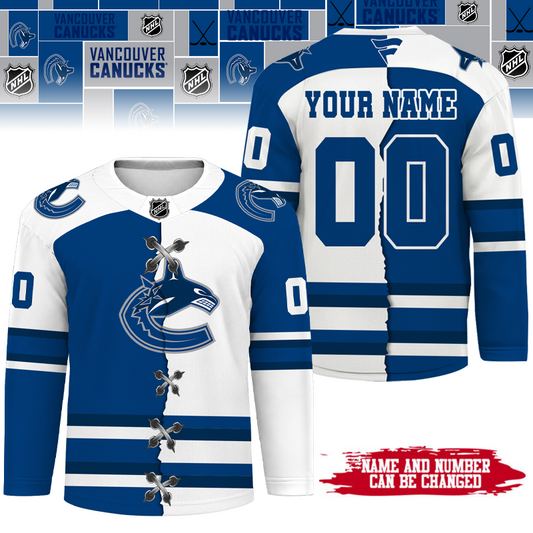 [SUPER SALE] NEW CUSTOMIZED NHL19 VANCOUVER CANUCKS UNISEX HOCKEY JERSEY