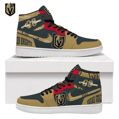 [SUPER SALE] NEW CUSTOMIZED NHL04 VG KNIGHTS AIR JORDAN SNEAKERS