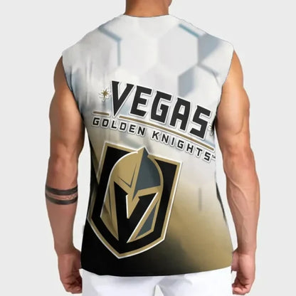 [SUPER SALE] NEW CUSTOMIZED NHL04 VGK VEGAS GOLDEN KNIGHTS TANK TOP & GYM SHIRT