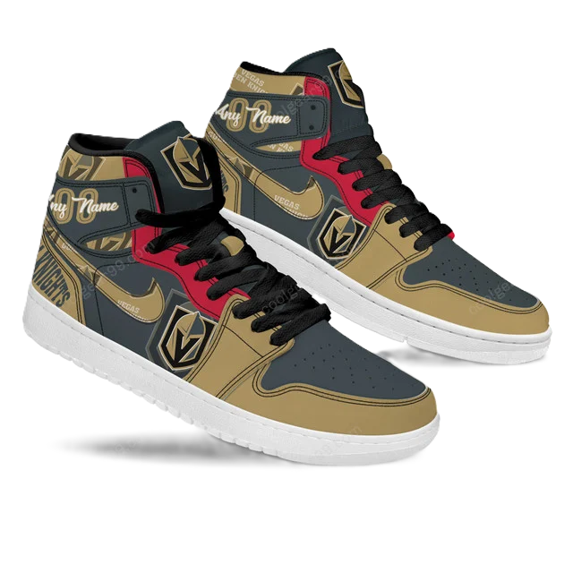 [SUPER SALE] NEW CUSTOMIZED NHL04 VG KNIGHTS AIR JORDAN SNEAKERS