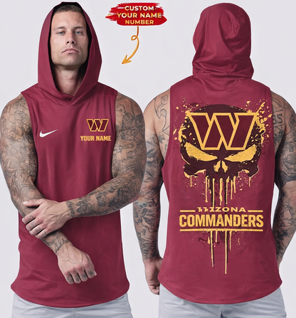 [SPECIAL OFFER] NEW CUSTOMIZED NFL12 WTC WASHINGTON COMMANDERS HOODED TANK TOP