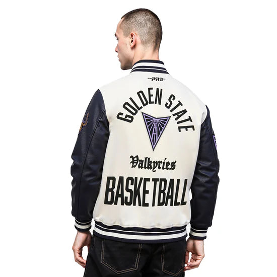 LIMITED EDITION - NEW CUSTOMIZED WNBA05 GSV GS VALKYRIES BASEBALL JACKET, SATIN VARSITY JACKET 07