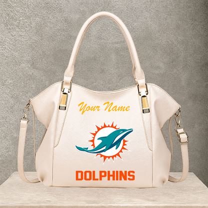 [SPECIAL OFFER] NEW CUSTOMIZED NFL19 MDP MIAMI DOLPHINS SHOULDER HANDBAG