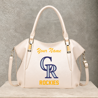[FLASH SALE] NEW CUSTOMIZED MLB30 COR COLORADO ROCKIES SHOULDER HANDBAG