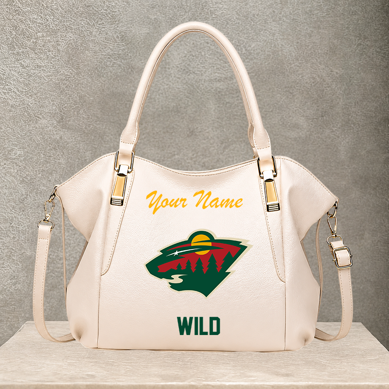 [SUPER SALE] NEW CUSTOMIZED NHL13 MNW MINNESOTA WILD SHOULDER HANDBAG