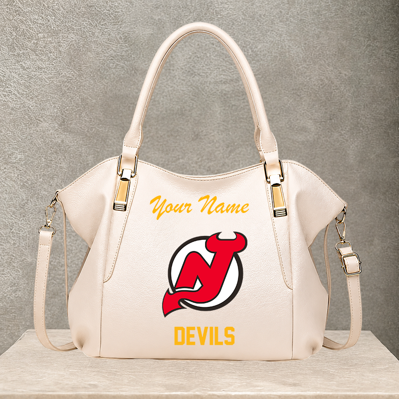 [SUPER SALE] NEW CUSTOMIZED NHL06 NJD NEW JERSEY DEVILS SHOULDER HANDBAG