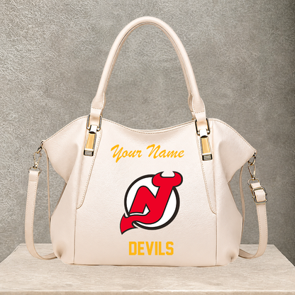 [SUPER SALE] NEW CUSTOMIZED NHL06 NJD NEW JERSEY DEVILS SHOULDER HANDBAG