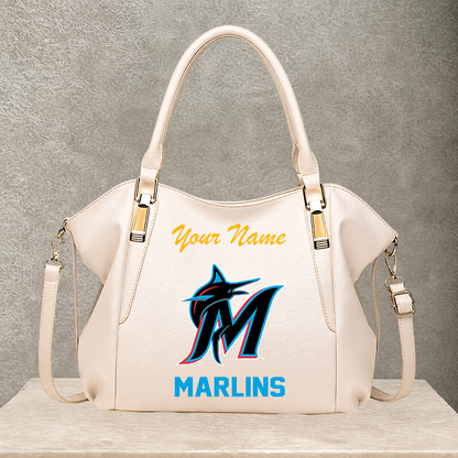 [FLASH SALE] NEW CUSTOMIZED MLB20 MMS MIAMI MARLINS SHOULDER HANDBAG