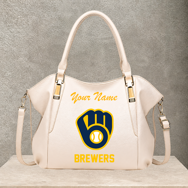 [FLASH SALE] NEW CUSTOMIZED MLB15 MBS MILWAUKEE BREWERS SHOULDER HANDBAG