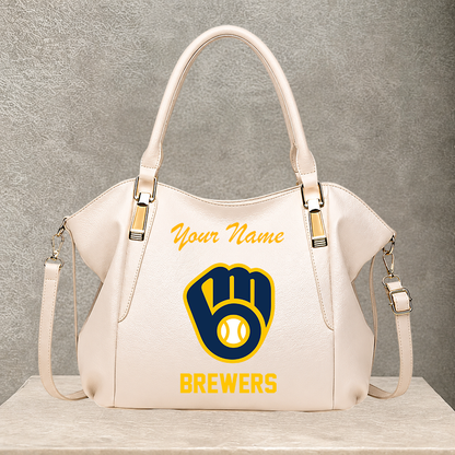 [FLASH SALE] NEW CUSTOMIZED MLB15 MBS MILWAUKEE BREWERS SHOULDER HANDBAG