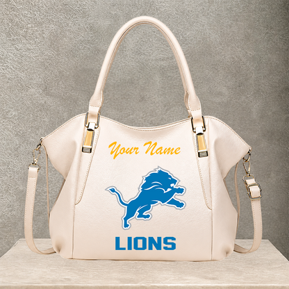 [SPECIAL OFFER] NEW CUSTOMIZED NFL04 DTL DETROIT LIONS SHOULDER HANDBAG