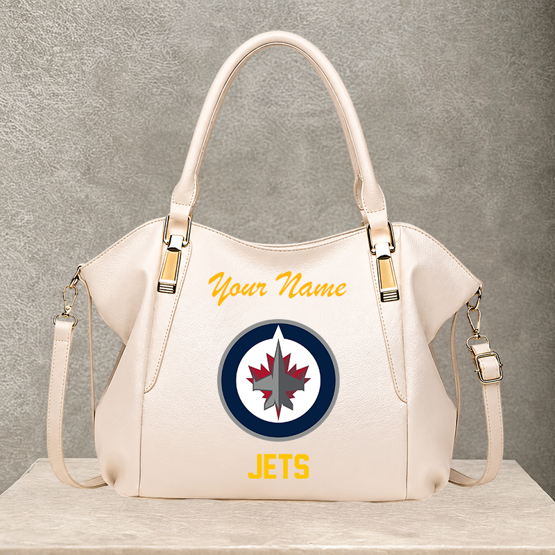 [SUPER SALE] NEW CUSTOMIZED NHL21 WPJ WINNIPEG JETS SHOULDER HANDBAG