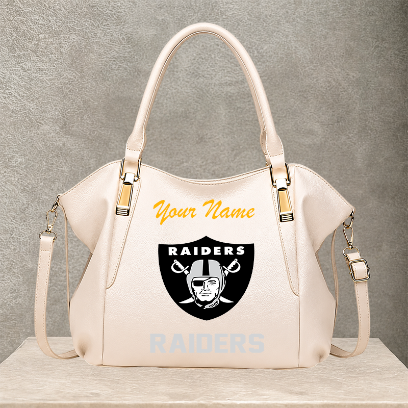 [SPECIAL OFFER] NEW CUSTOMIZED NFL07 LVR LAS VEGAS RAIDERS SHOULDER HANDBAG