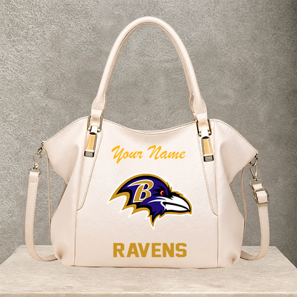[SPECIAL OFFER] NEW CUSTOMIZED NFL28 BTR BALTIMORE RAVENS SHOULDER HANDBAG