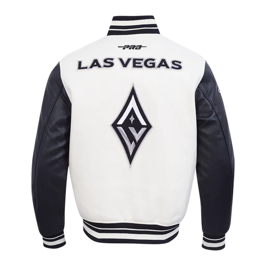 LIMITED EDITION - NEW CUSTOMIZED WNBA07 LVA LV ACES BASEBALL JACKET, SATIN VARSITY JACKET 01