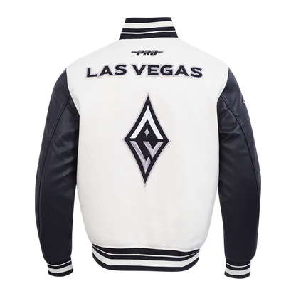 LIMITED EDITION - NEW CUSTOMIZED WNBA07 LVA LV ACES BASEBALL JACKET, SATIN VARSITY JACKET 01