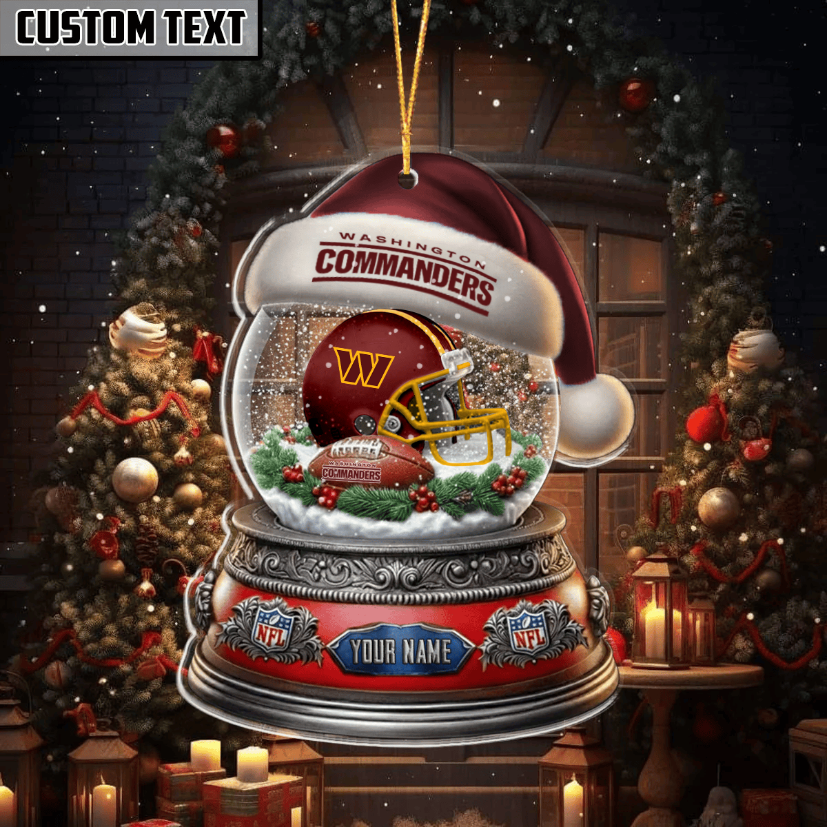 [SPECIAL OFFER] NEW CUSTOMIZED NFL12 WTC WASHINGTON COMMANDERS CHRISTMAS ACRYLIC ORNAMENT