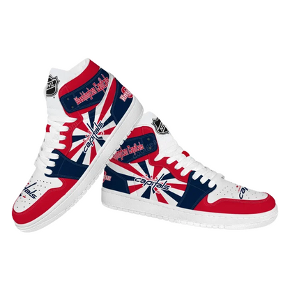 [SUPER SALE] NEW CUSTOMIZED NHL10 WS CAPITALS AIR JORDAN SNEAKERS