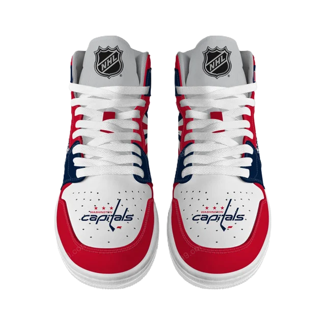 [SUPER SALE] NEW CUSTOMIZED NHL10 WS CAPITALS AIR JORDAN SNEAKERS