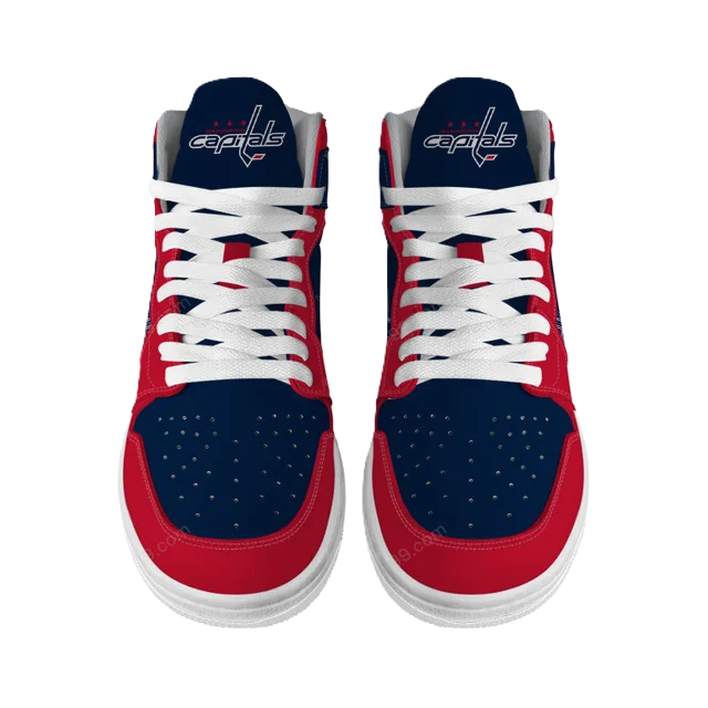 [SUPER SALE] NEW CUSTOMIZED NHL10 WS CAPITALS AIR JORDAN SNEAKERS