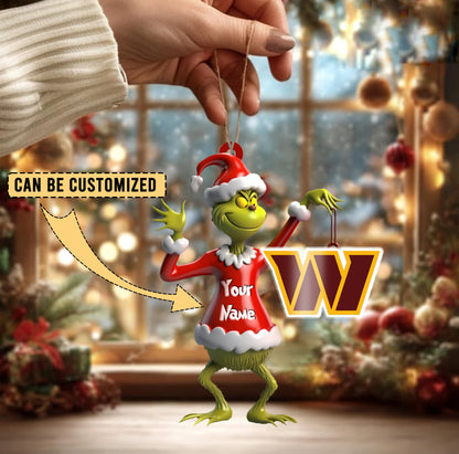 [SPECIAL OFFER] NEW CUSTOMIZED NFL12 WTC WASHINGTON COMMANDERS CHRISTMAS ACRYLIC ORNAMENT