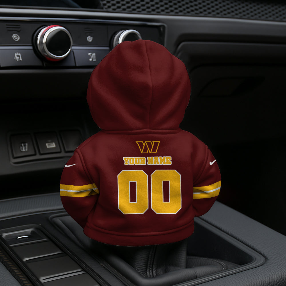 [SPECIAL OFFER] NEW CUSTOMIZED NFL12 WTC WASHINGTON COMMANDERS AUTOMOTIVE HOODIE SHIFT KNOB COVER