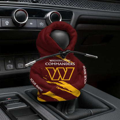 [SPECIAL OFFER] NEW CUSTOMIZED NFL12 WTC WASHINGTON COMMANDERS CAR HOODIE SHIFT KNOB COVER