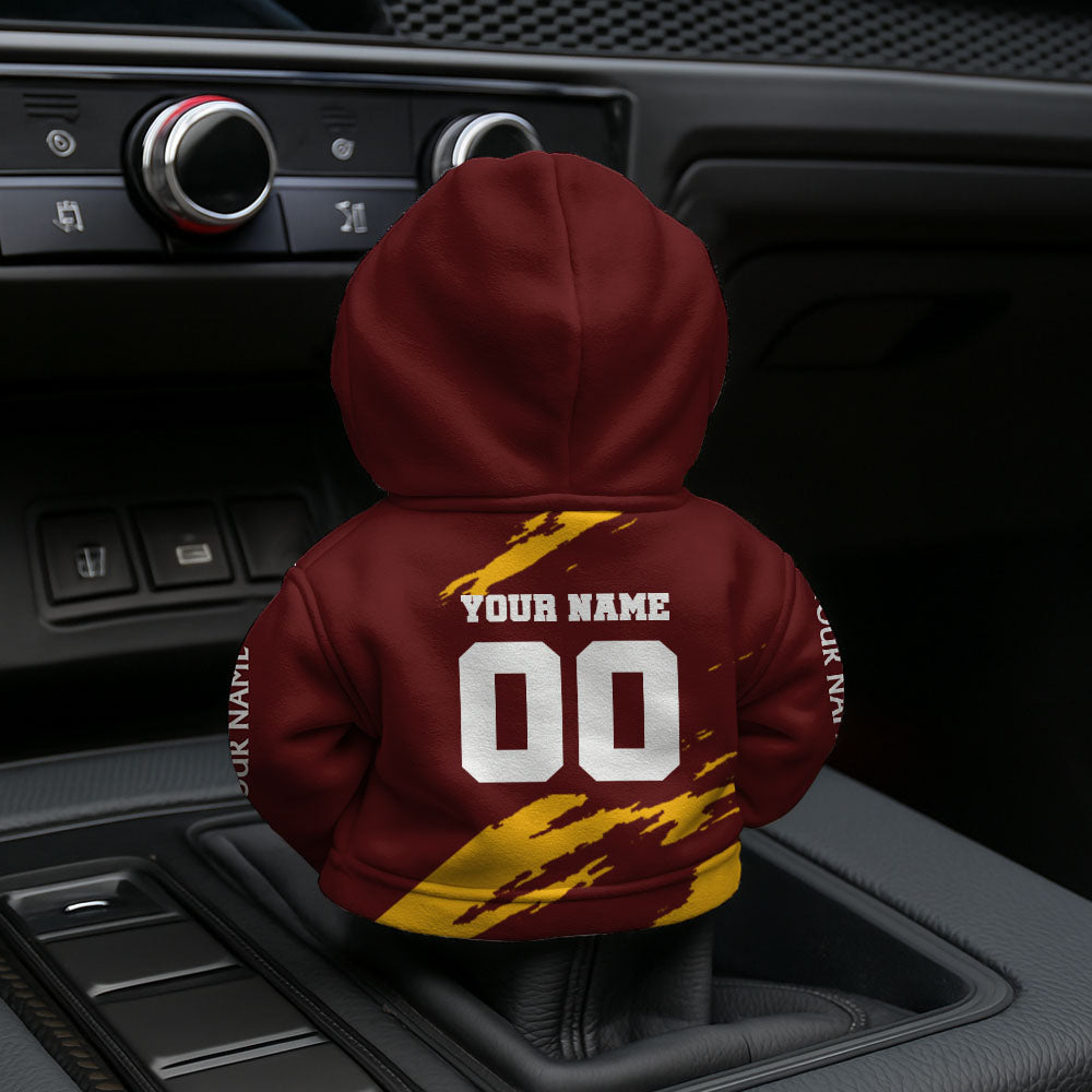 [SPECIAL OFFER] NEW CUSTOMIZED NFL12 WTC WASHINGTON COMMANDERS CAR HOODIE SHIFT KNOB COVER