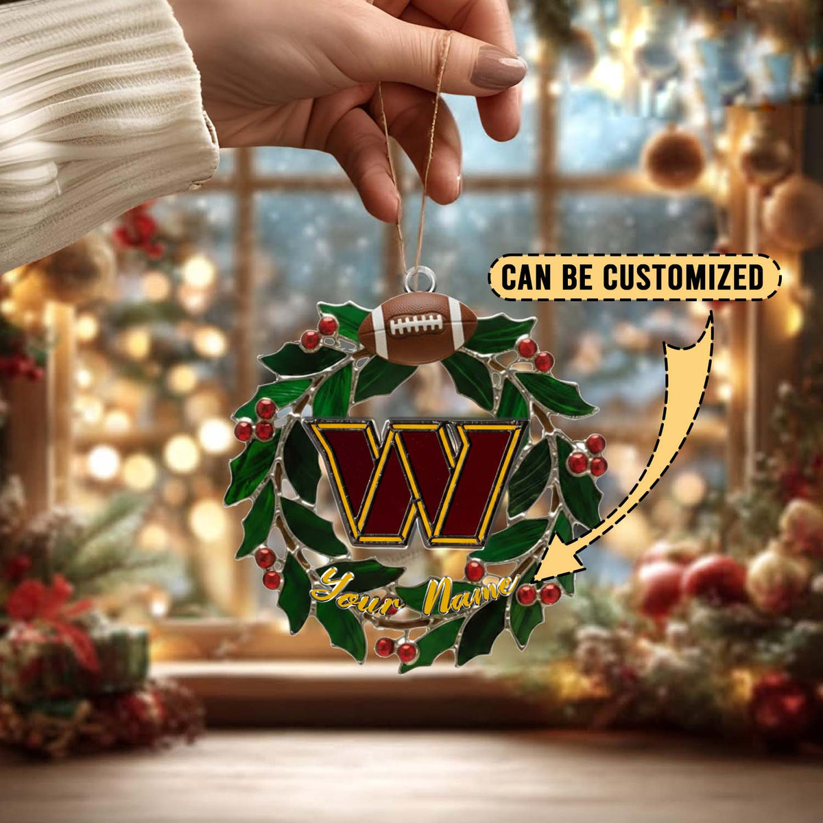 [SPECIAL OFFER] NEW CUSTOMIZED NFL12 WTC WASHINGTON COMMANDERS CHRISTMAS ACRYLIC ORNAMENT