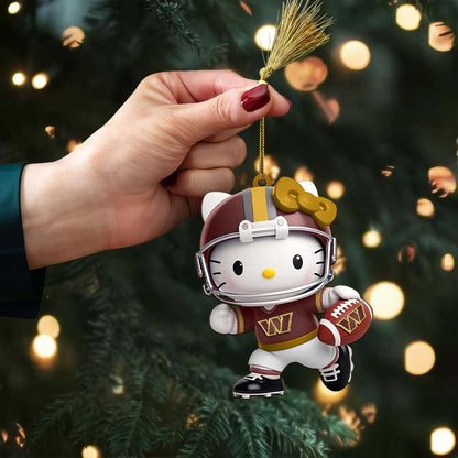 [SPECIAL OFFER] NEW CUSTOMIZED NFL12 WTC WASHINGTON COMMANDERS HELLO KITTY ACRYLIC ORNAMENT