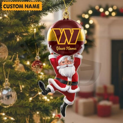 [SPECIAL OFFER] NEW CUSTOMIZED NFL12 WTC WASHINGTON COMMANDERS CHRISTMAS ACRYLIC ORNAMENT