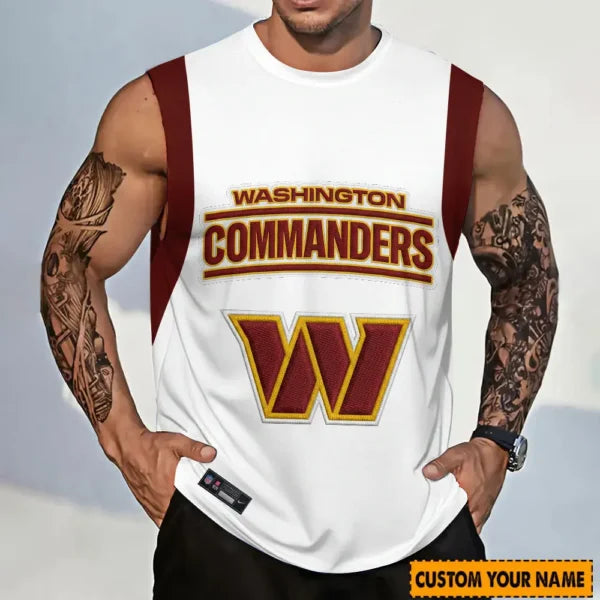 [SPECIAL OFFER] NEW CUSTOMIZED NFL12 WTC WASHINGTON COMMANDERS TANKTOP & GYM SHIRT
