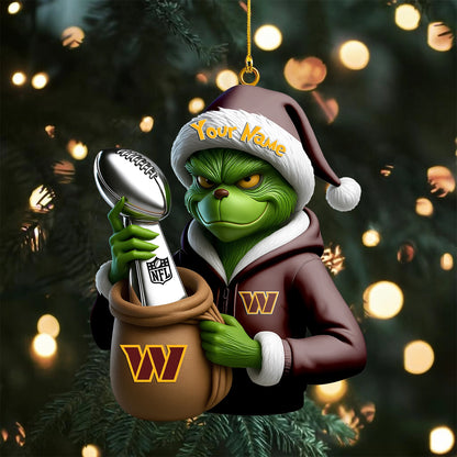 [SPECIAL OFFER] NEW CUSTOMIZED NFL12 WTC WASHINGTON COMMANDERS CHRISTMAS ACRYLIC ORNAMENT