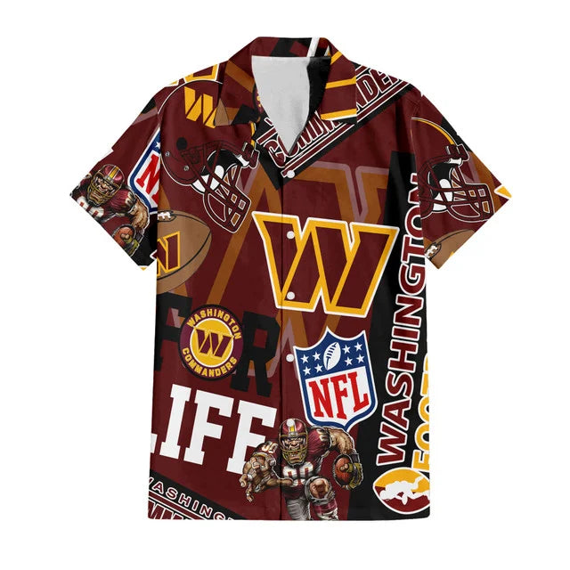 [SPECIAL OFFER] NEW CUSTOMIZED NFL12 WTC WASHINGTON COMMANDERS UNISEX HAWAIIAN SHIRT & SHORTS SET