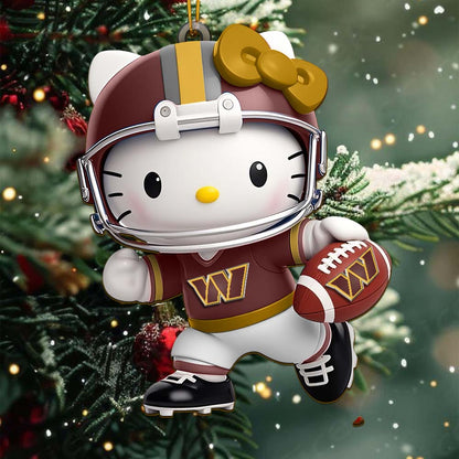 [SPECIAL OFFER] NEW CUSTOMIZED NFL12 WTC WASHINGTON COMMANDERS HELLO KITTY ACRYLIC ORNAMENT