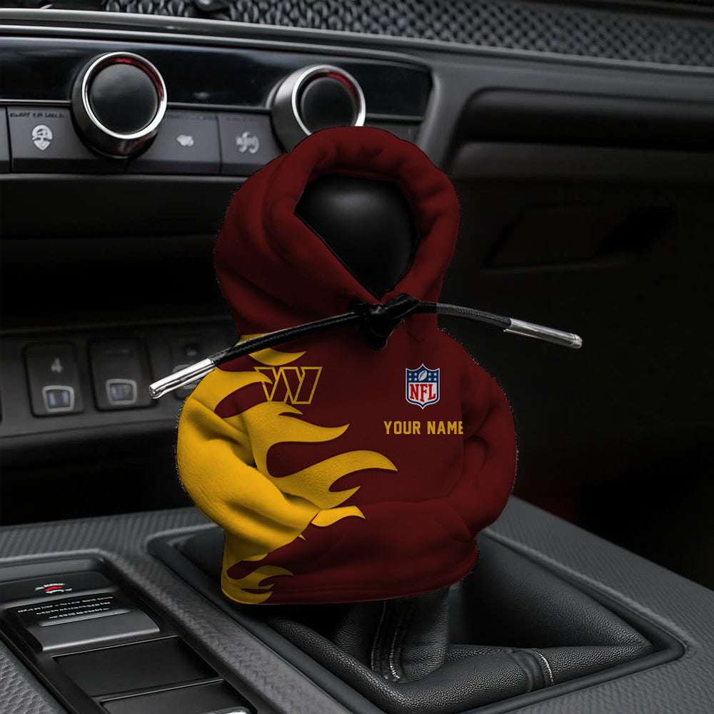 [SPECIAL OFFER] NEW CUSTOMIZED NFL12 WTC WASHINGTON COMMANDERS CAR HOODIE SHIFT KNOB COVER