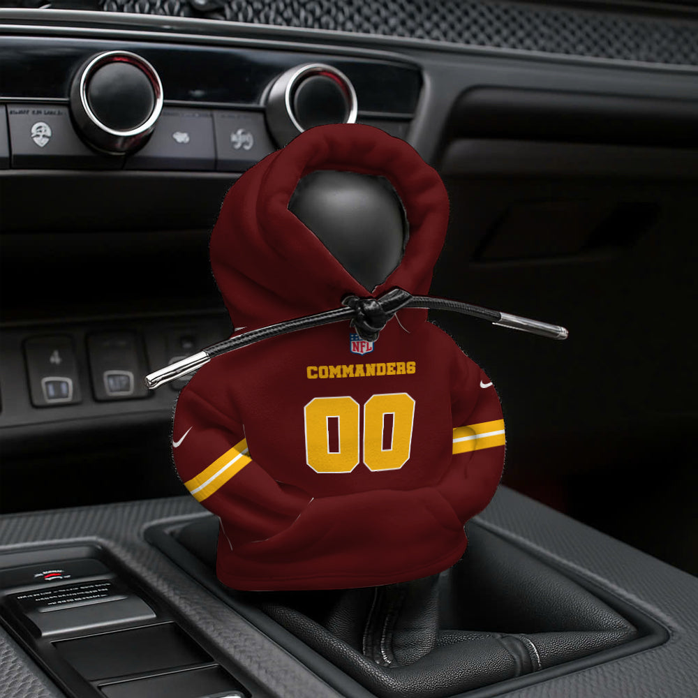 [SPECIAL OFFER] NEW CUSTOMIZED NFL12 WTC WASHINGTON COMMANDERS AUTOMOTIVE HOODIE SHIFT KNOB COVER