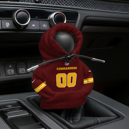[SPECIAL OFFER] NEW CUSTOMIZED NFL12 WTC WASHINGTON COMMANDERS AUTOMOTIVE HOODIE SHIFT KNOB COVER