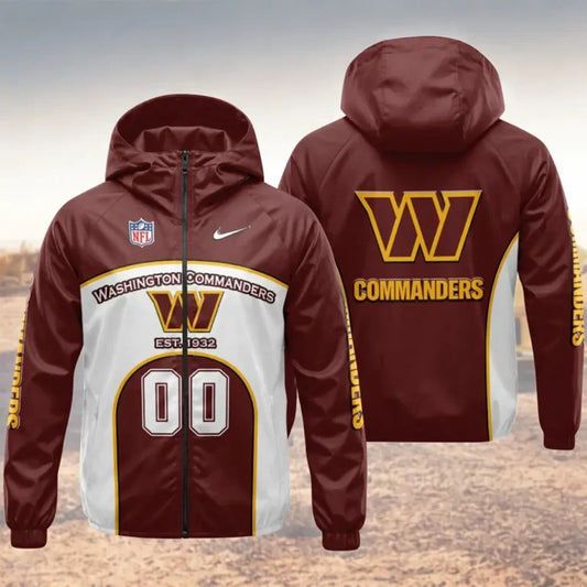 [SPECIAL OFFER] NEW CUSTOMIZED NFL12 WTC WASHINGTON COMMANDERS WINDBREAKER JACKET