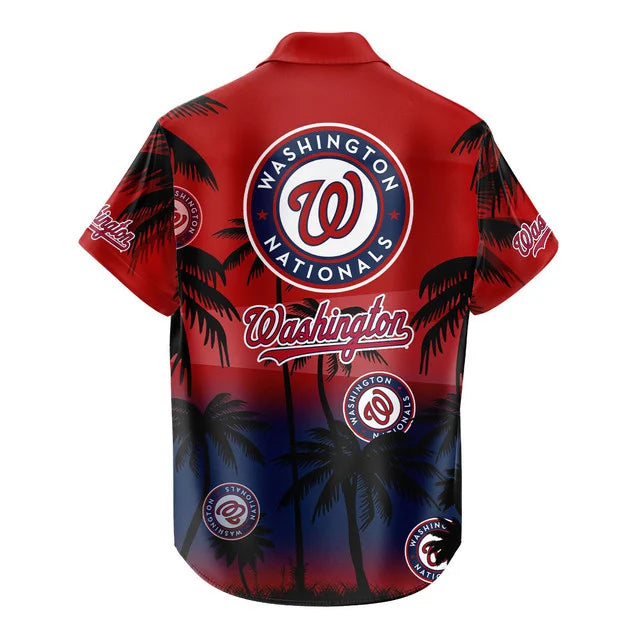 [FLASH SALE] NEW CUSTOMIZED MLB28 WNS WASHINGTON NATIONALS UNISEX HAWAIIAN SHIRT & SHORTS SET