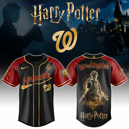 [FLASH SALE] NEW CUSTOMIZED MLB28 WNS WASHINGTON NATIONALS x HARRY POTTER BASEBALL JERSEY & CAP