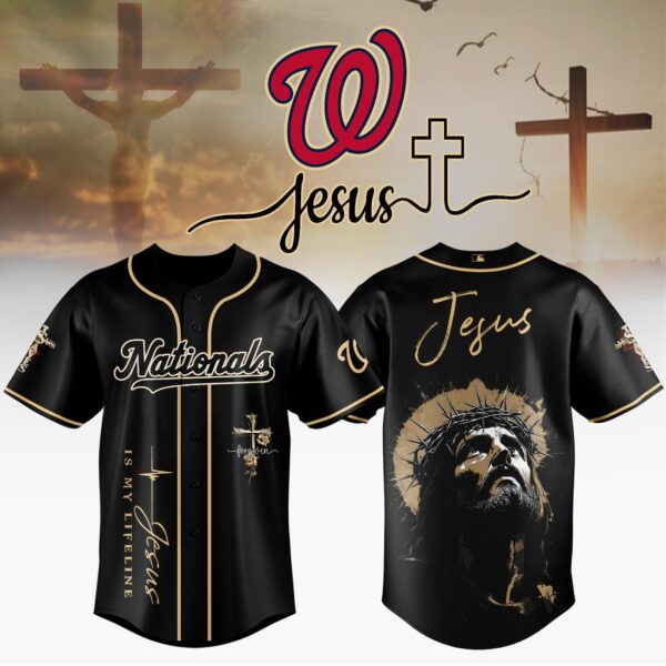 [FLASH SALE] NEW CUSTOMIZED MLB28 WNS WASHINGTON NATIONALS x JESUS CHRIST BASEBALL JERSEY