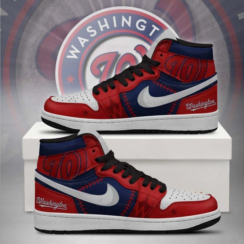 [FLASH SALE] NEW CUSTOMIZED MLB28 WA NATIONALS AIR JORDAN SNEAKERS
