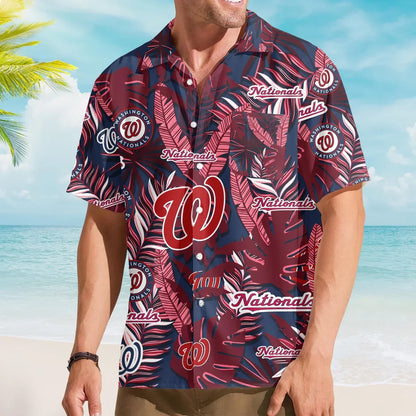 [FLASH SALE] NEW CUSTOMIZED MLB28 WNS WASHINGTON NATIONALS UNISEX HAWAIIAN SHIRT