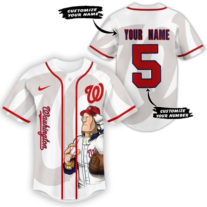 [FLASH SALE] NEW CUSTOMIZED MLB28 WA NATIONALS BASEBALL JERSEY