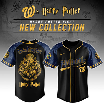 [FLASH SALE] NEW CUSTOMIZED MLB28 WA NATIONALS x HARRY POTTER BASEBALL JERSEY & CAP
